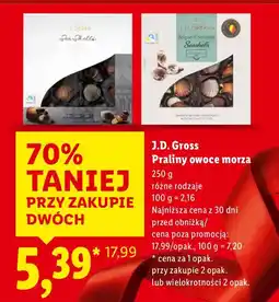 Lidl Praliny owoce morza różne rodzaje J.D. Gross oferta