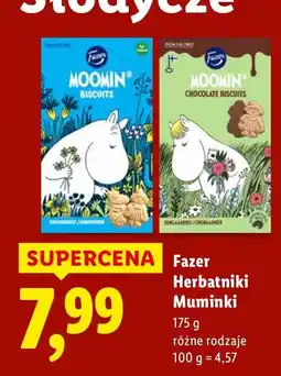 Lidl Herbatniki Muminki różne rodzaje Fazer oferta