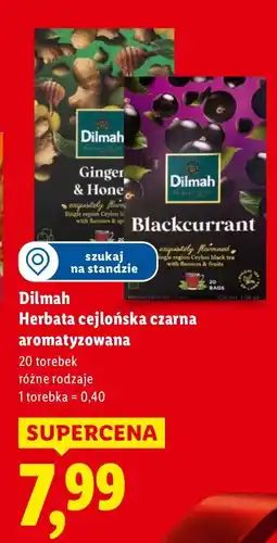 Lidl Herbata cejlońska czarna aromatyzowana różne rodzaje Dilmah oferta