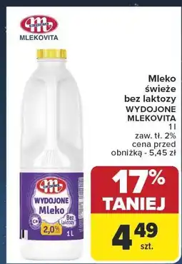 Carrefour Mleko świeże bez laktozy WYDOJONE MLEKOVITA oferta