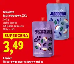 Lidl Mus owocowy XXL jabłko-jagoda Owolovo oferta