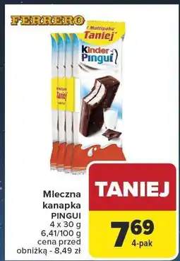 Carrefour Mleczna kanapka PINGUI 4 x 30 g FERRERO oferta