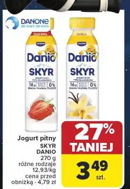 Carrefour Jogurt pitny SKYR DANIO 270 g różne rodzaje oferta