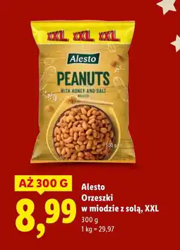 Lidl Orzeszki ziemne Alesto Peanuts w miodzie z solą XXL oferta