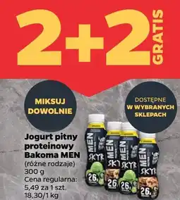 Netto Jogurt pitny proteinowy MEN (różne rodzaje) Bakoma oferta