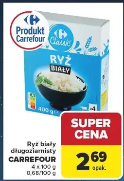 Carrefour Ryż biały długoziarnisty CARREFOUR 4 x 100 g oferta
