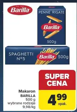 Carrefour Makaron BARILLA różne rodzaje 500 g oferta