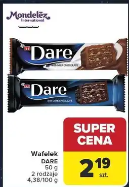 Carrefour Wafelek DARE 2 rodzaje 50 g Mondelez oferta