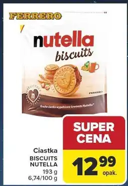 Carrefour Ciastka BISCUITS NUTELLA 193 g FERRERO oferta