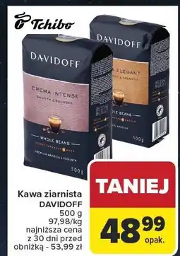 Carrefour Kawa ziarnista DAVIDOFF Crema Intense oferta