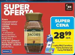 Carrefour Kawa rozpuszczalna CRONAT GOLD, CREMA JACOBS 200 g oferta