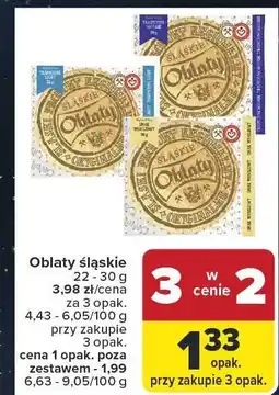 Carrefour Obłaty śląskie 22-30 g Carrefour oferta
