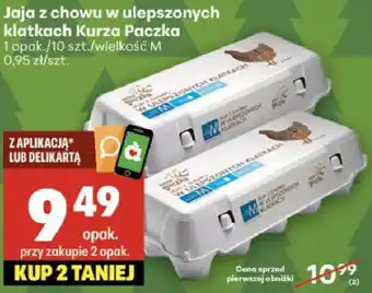 Jaja z chowu w ulepszonych klatkach Kurza Paczka 1 opak./10 szt./wielkość M