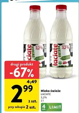 Intermarche Mleko świeże Łaciate 3,2% 1L oferta