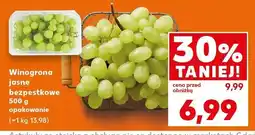 Kaufland Winogrona jasne bezpestkowe 500 g Kaufland oferta