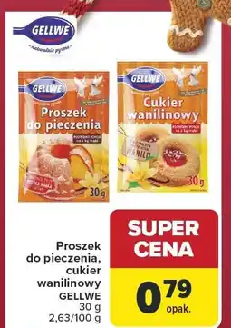 Carrefour Proszek do pieczenia, cukier waniliowy GELLWE 30g oferta