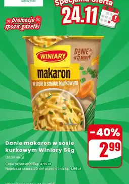 Dino Danie makaron w sosie kurkowym Winiary oferta