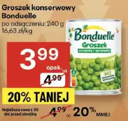 Delikatesy Centrum Groszek konserwowy Bonduelle po odsączeniu: 240 g wybrane rodzaje oferta