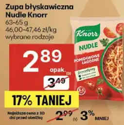 Delikatesy Centrum Zupa błyskawiczna Nudle Knorr wybrane rodzaje oferta
