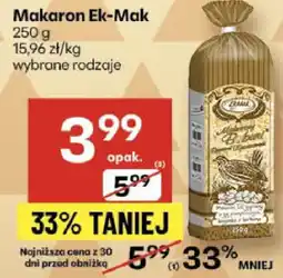 Delikatesy Centrum Makaron Ek-Mak wybrane rodzaje oferta