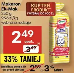 Delikatesy Centrum Makaron Ek-Mak Kłuski wybrane rodzaje oferta