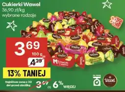 Delikatesy Centrum Cukierki Wawel różne rodzaje oferta