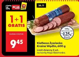Biedronka Kiełbasa Żywiecka 600 g 1+1 GRATIS Kraina Wędlin oferta