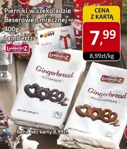 Market Point Pierniki w czekoladzie deserowej, mlecznej 400g Lambertz oferta
