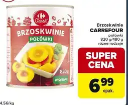 Globi Brzoskwinie połówki CARREFOUR 820 g/480 g różne rodzaje oferta