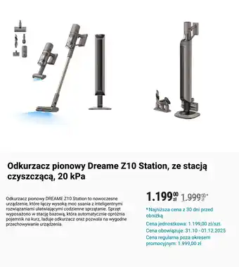 Odkurzacz pionowy Dreame Z10 Station