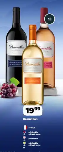 Netto Wino Beauvillon Medium Sweet oferta