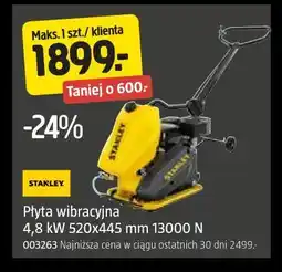 Jula Płyta wibracyjna 4,8 kW 520x445 mm 13000 N STANLEY oferta