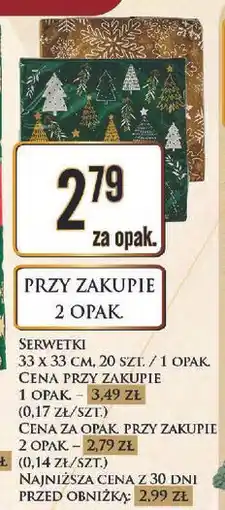 Dino Serwetki 3-warstwowe wym 33 x cm oferta