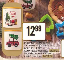 Dino Pojemnik ceramiczny z bambusową pokrywką 0.55 l oferta