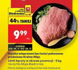Biedronka Szynka wieprzowa bez kości pakowana próżniowo Kraina Mięs oferta