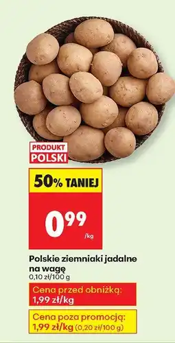 Biedronka Ziemniaki jadalne polskie na wagę Biedronka oferta