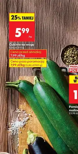Biedronka Cukinia na wagę Biedronka oferta