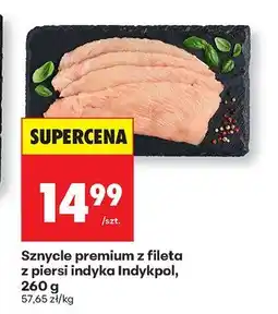 Biedronka Sznycle premium z fileta z piersi indyka 260 g Indykpol oferta
