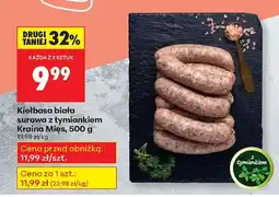 Biedronka Kiełbasa biała surowa z tymiankiem 500 g Kraina Mięs oferta