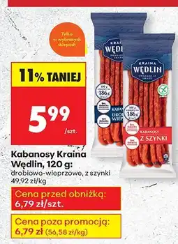 Biedronka Kabanosy 1 kg Kraina Wędlin oferta