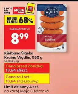 Biedronka Kiełbasa Śląska 550 g Kraina Wędlin oferta