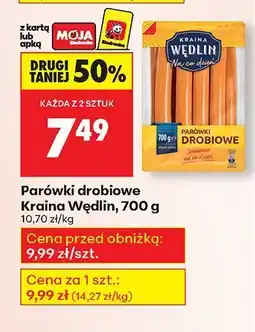 Biedronka Parówki drobiowe 700 g Kraina Wędlin oferta