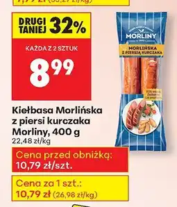 Biedronka Kiełbasa Morlińska z piersi kurczaka Morliny oferta
