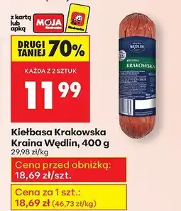 Biedronka Kiełbasa Krakowska 400 g Kraina Wędlin oferta