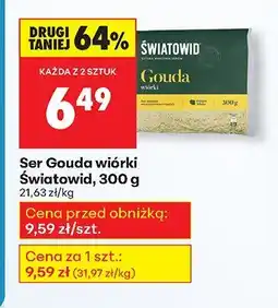 Biedronka Ser Gouda wiórki 300 g Światowid oferta