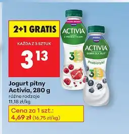 Biedronka Jogurt pitny 2+1 GRATIS Activia oferta