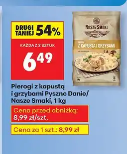 Biedronka Pierogi z kapustą i grzybami 1 kg Pyszne Danie/Nasze Smaki oferta