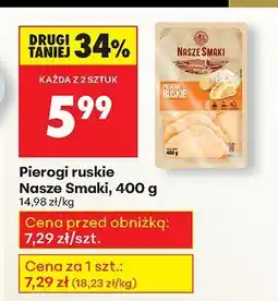Biedronka Pierogi ruskie Nasze Smaki, 400 g oferta