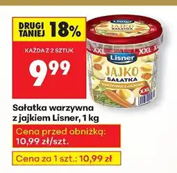 Biedronka Sałatka warzywna z jajkiem 1 kg Lisner oferta