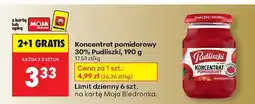 Biedronka Koncentrat pomidorowy 2+1 GRATIS Pudliszki oferta
